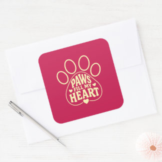 Hond Liefhebber Sticker - Pootafdruk Typografie