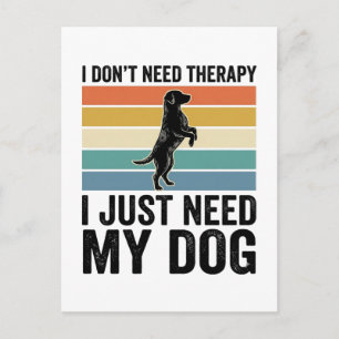 Hond Liefhebber Therapie Citaat Vintage Gravure On Briefkaart
