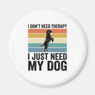 Hond Liefhebber Therapie Citaat Vintage Gravure On Magneet