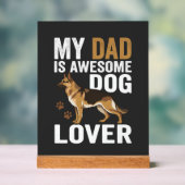 Hond Liefhebber Vader Is Geweldig Acryl Bord (Neutraal)