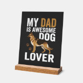 Hond Liefhebber Vader Is Geweldig Acryl Bord (Hoek)