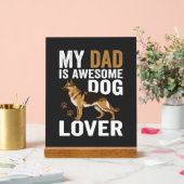 Hond Liefhebber Vader Is Geweldig Acryl Bord (Huwelijk)