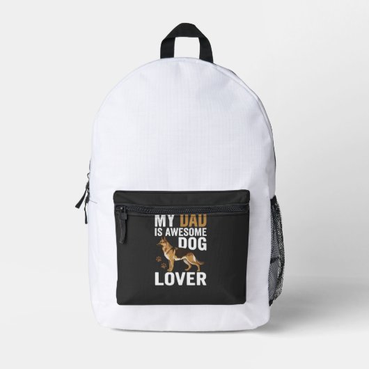 Hond Liefhebber Vader Is Geweldig Bedrukte Rugzak (Voorkant)