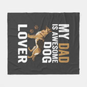 Hond Liefhebber Vader Is Geweldig Fleece Deken (Voorkant (Horizontaal))