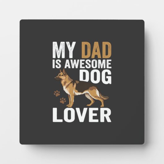 Hond Liefhebber Vader Is Geweldig Fotoplaat (Voorkant)