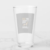 Hond Liefhebber Vader Is Geweldig Glas (Achterkant)