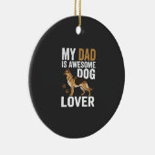 Hond Liefhebber Vader Is Geweldig Keramisch Ornament (Rechts)