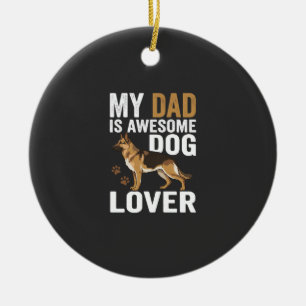 Hond Liefhebber Vader Is Geweldig Keramisch Ornament