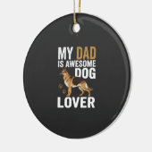 Hond Liefhebber Vader Is Geweldig Keramisch Ornament (Links)