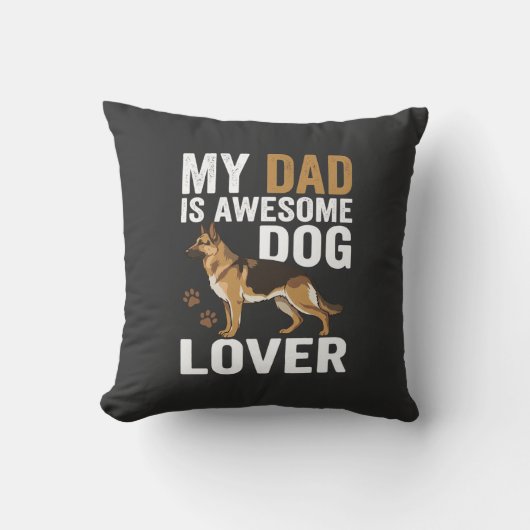 Hond Liefhebber Vader Is Geweldig Kussen (Voorkant)