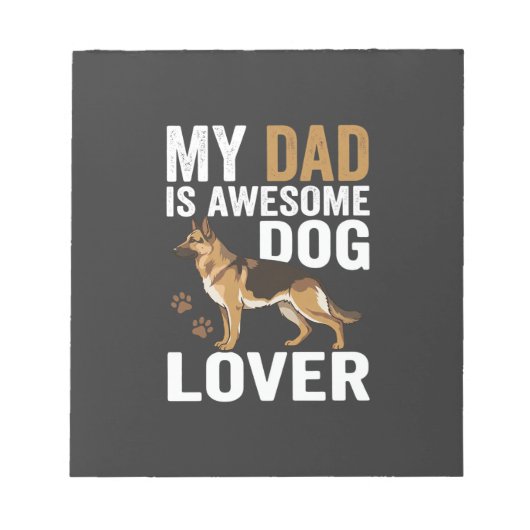 Hond Liefhebber Vader Is Geweldig Notitieblok (Voorkant)
