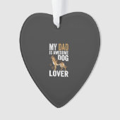 Hond Liefhebber Vader Is Geweldig Ornament (voorkant)