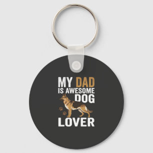 Hond Liefhebber Vader Is Geweldig Sleutelhanger