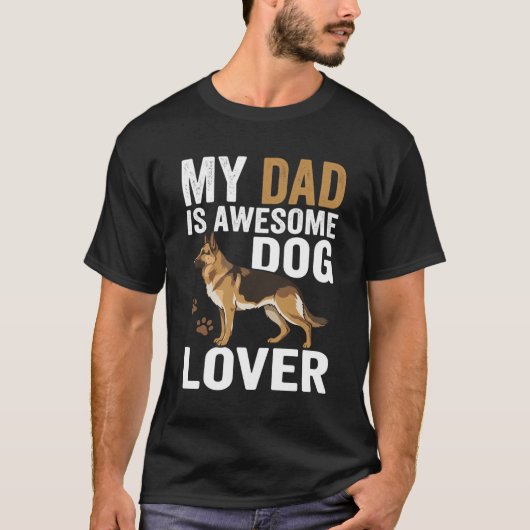 Hond Liefhebber Vader Is Geweldig T-shirt (Voorkant)