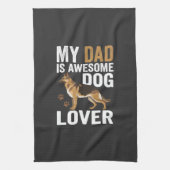 Hond Liefhebber Vader Is Geweldig Theedoek (Verticaal)