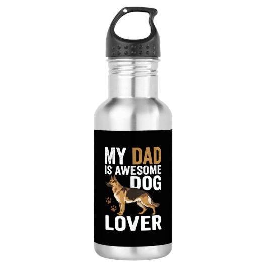 Hond Liefhebber Vader Is Geweldig Waterfles (Voorkant)
