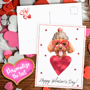 Hond Liefhebber Valentijnsdag Cadeau Poodle Feestdagenkaart