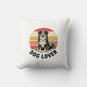 Hond Liefhebber Vintage Gravure Cute Hond Zonsonde Kussen