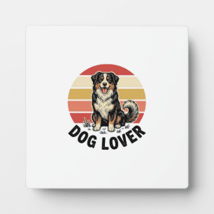 Hond Liefhebber Vintage Gravure Mooie Hond Zonsond Fotoplaat
