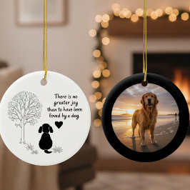 Hond Liefhebber Vreugde Foto Citaat Redding Aanden Keramisch Ornament