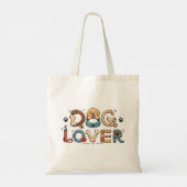 Hond Liefhebber Woord Kunst Tote Bag (Achterkant)