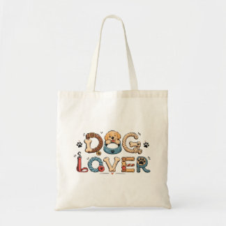Hond Liefhebber Woord Kunst Tote Bag