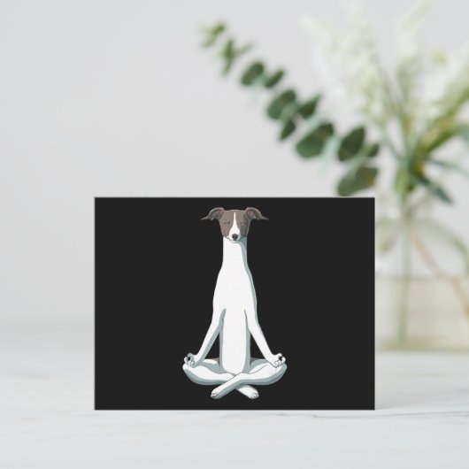Hond Liefhebber | Yoga Italiaanse Windhond Briefkaart (Staand voorkant)