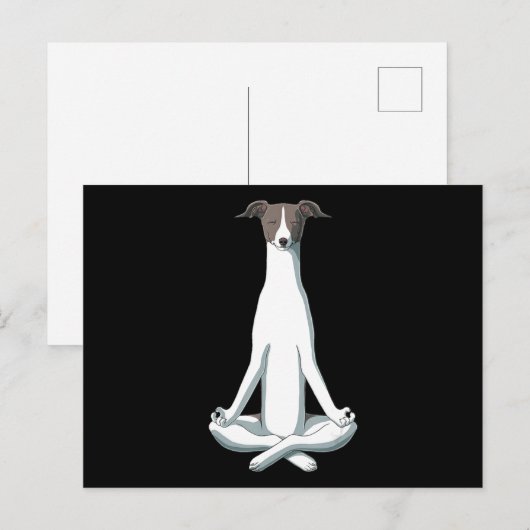 Hond Liefhebber | Yoga Italiaanse Windhond Briefkaart (Voorkant / Achterkant)