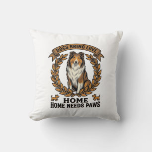 Hond Lieverd T-shirt Vintage Gravure Laurel Design Kussen