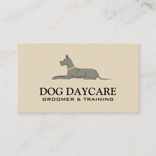 Hond Liggend | Dierenverzorging Visitekaartje (Voorkant)