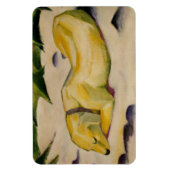 Hond Liggend in de sneeuw (door Franz Marc) Magneet (Verticaal)