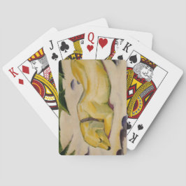 Hond Liggend in de sneeuw (door Franz Marc) Pokerkaarten