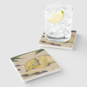 Hond Liggend in de sneeuw (door Franz Marc) Stenen Onderzetter (Zijkant)