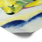 Hond liggend in de sneeuw schilderij van Franz Mar Poster (Hoek)