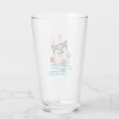 Hond Liggend op Paaseieren Glas (Achterkant)