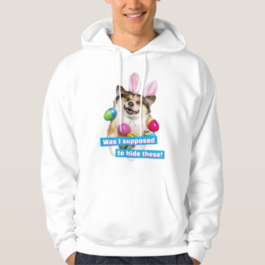Hond Liggend op Paaseieren Hoodie (Voorkant)