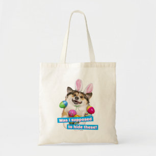 Hond Liggend op Paaseieren Tote Bag