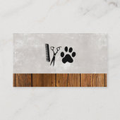 Hond Logo en Houten Afwerking Visitekaartje (Achterkant)