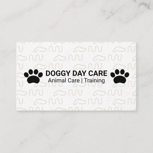 Hond Logo Patroon | Dierenservices Visitekaartje (Voorkant)