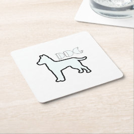 Hond Logo Wit Kartonnen Onderzetters