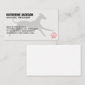 Hond loopt | Dog Paw Visitekaartje (Voorkant / Achterkant)