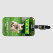 Hond loopt in de baard bagagelabel (Voorkant (horizontaal))