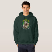 Hond loopt in de baard hoodie (Voorkant volledig)