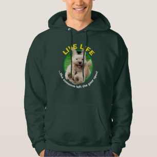 Hond loopt in de baard hoodie