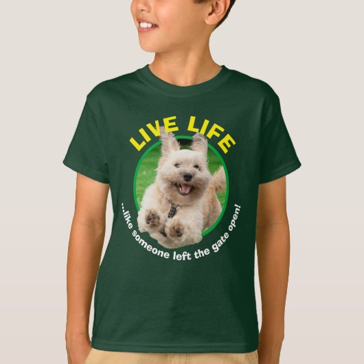 Hond loopt in de baard t-shirt (Voorkant)