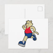 Hond loopt met een bril op briefkaart (Voorkant / Achterkant)