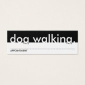 Hond lopen (afspraakkaart) mini visitekaartjes (Voorkant)