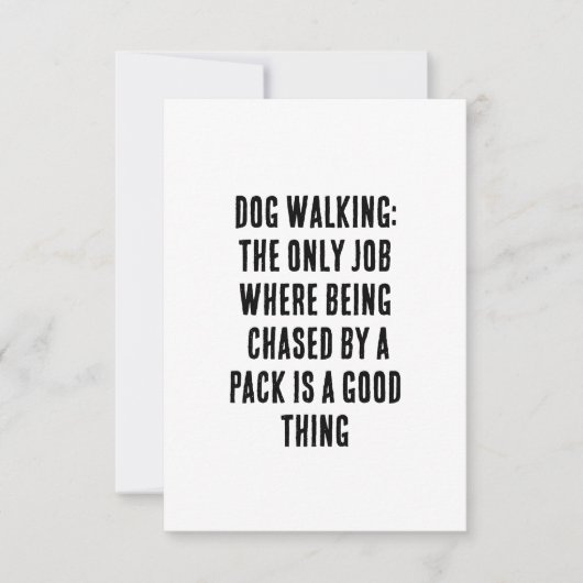 Hond lopen: de enige baan waar worden achtervolgd bedankkaart (Voorkant)
