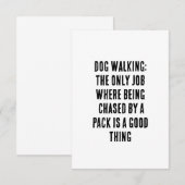 Hond lopen: de enige baan waar worden achtervolgd bedankkaart (Voorkant / Achterkant)
