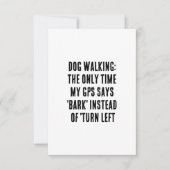 Hond lopen: de enige keer dat mijn GPS 'blaffen' z Bedankkaart (Voorkant)